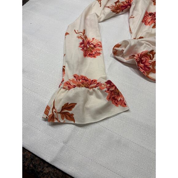 ASOS Cream Top with Orange Floral Print - Picture 3 of 7